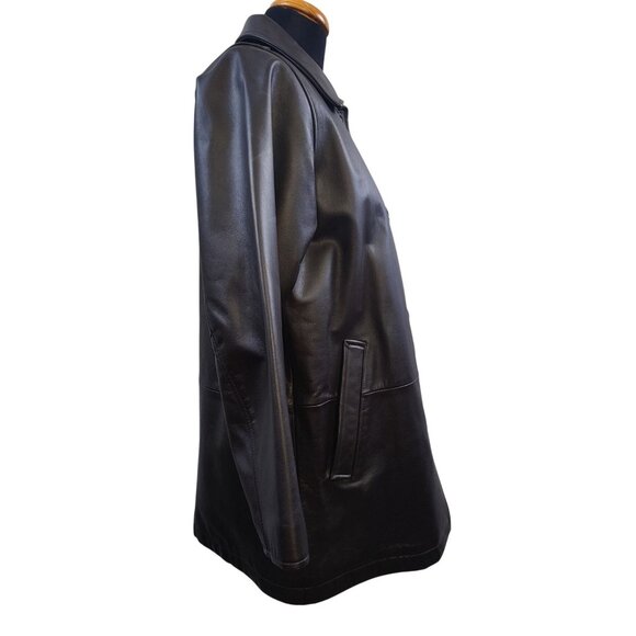 Vintage Eddie Bauer Women's Black Leather Jacket Size SP - Picture 4 of 8